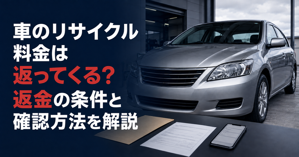 車のリサイクル料金は返ってくる?返金の条件と確認方法を解説