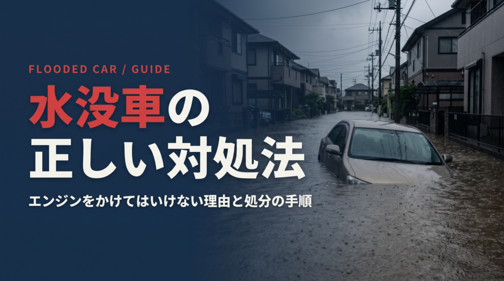 水没車はどうする?エンジンをかけてはいけない理由と処分の手順